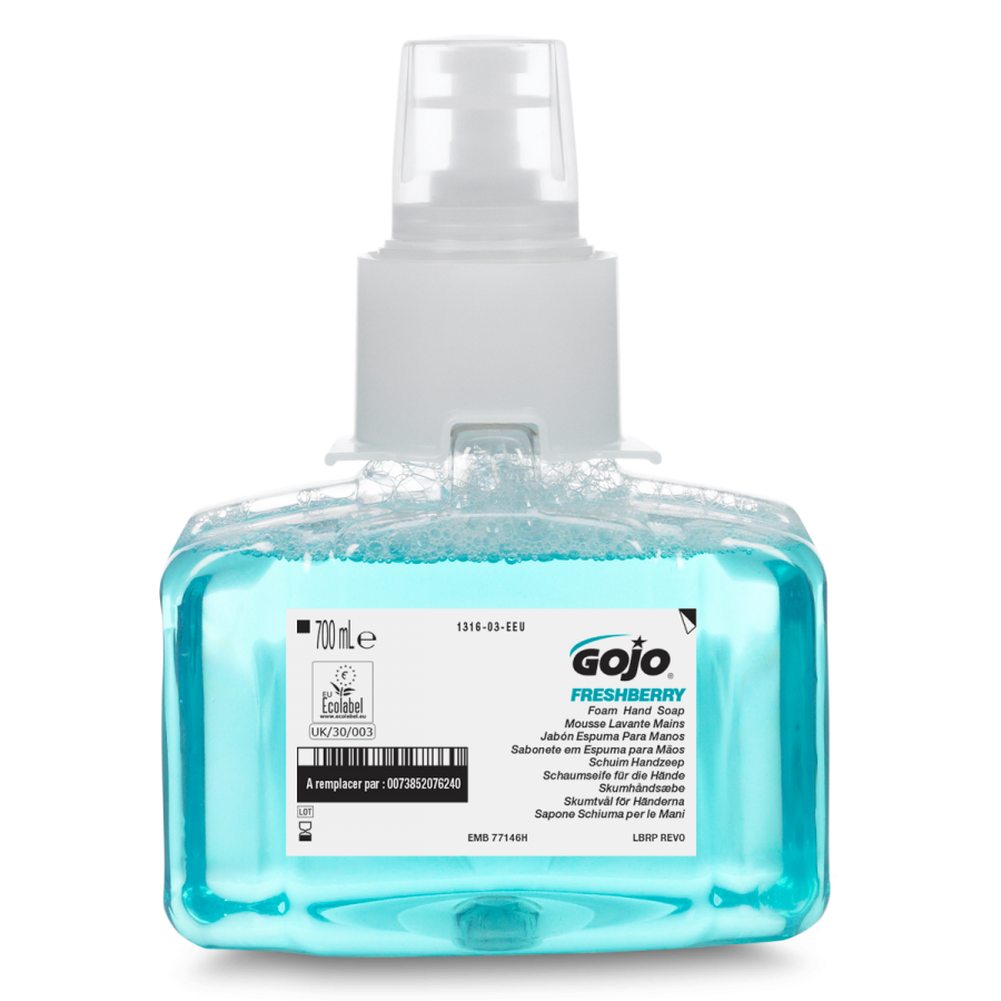 GOJO® Freshberry Αφρός καθαρισμού χεριών (LTX-7™/700mL), 3 τεμάχια
