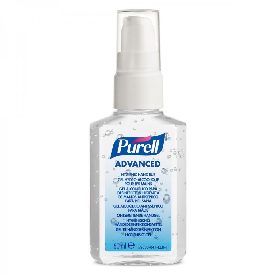 PURELL® Advanced Αντισηπτικό-Απολυμαντικό χεριών, 60ml μπουκαλάκι με αντλία, 24 τεμάχια